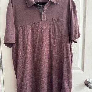 Sonoma Men’s Maroon Polo Shirt Relaxed Fit Cotton Blend